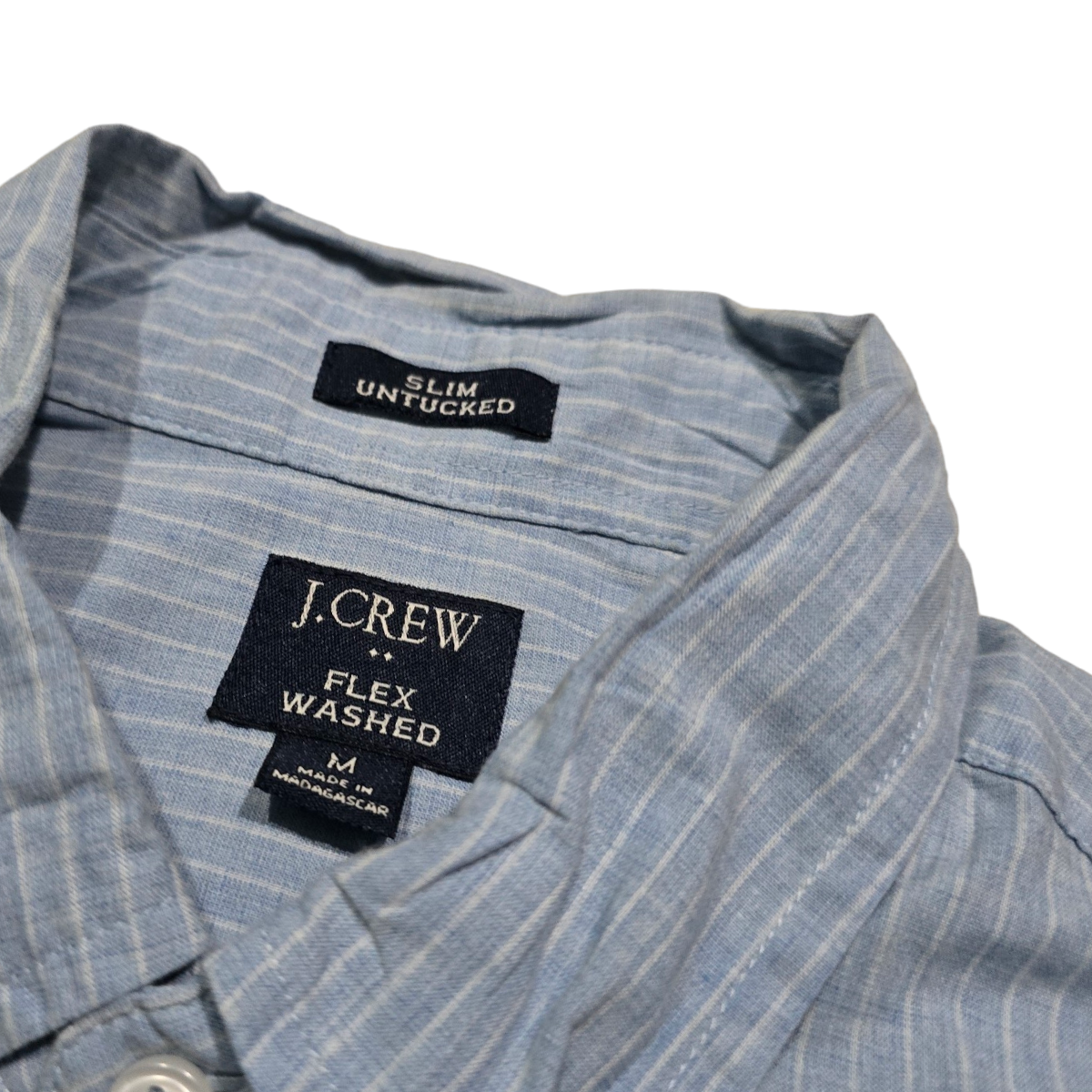 Camisa J.crew Mediana M Azul Cielo Lineas