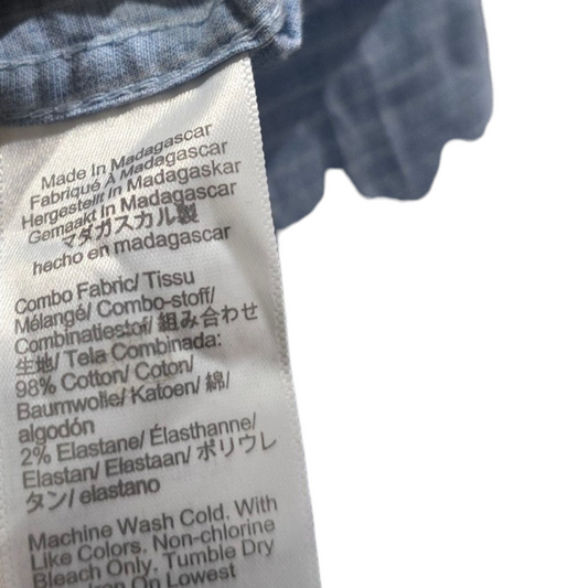 Camisa J.crew Mediana M Azul Cielo Lineas