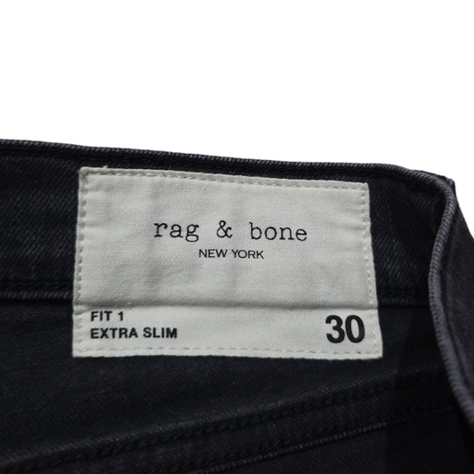 Pantalon Rag & Bone 30 Extra Slim Gris Obscuro