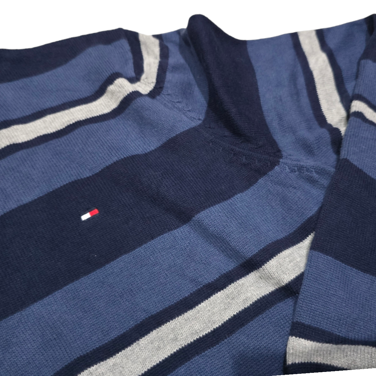 Sueter Tommy Hilfiger Mediana M Azul Lineas