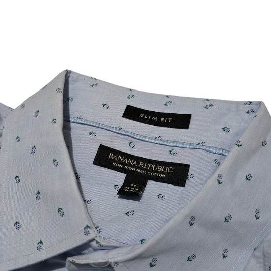 Camisa Banana Republic Mediana M Slimfit Azul Figuras