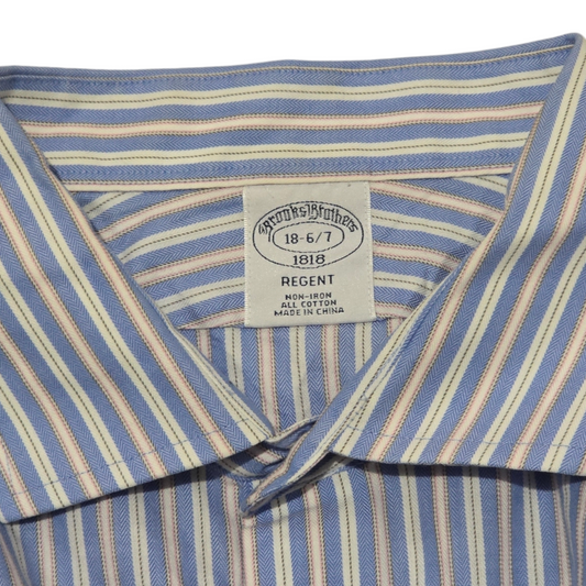Camisa Brooks Brothers 18 Azul Rayas