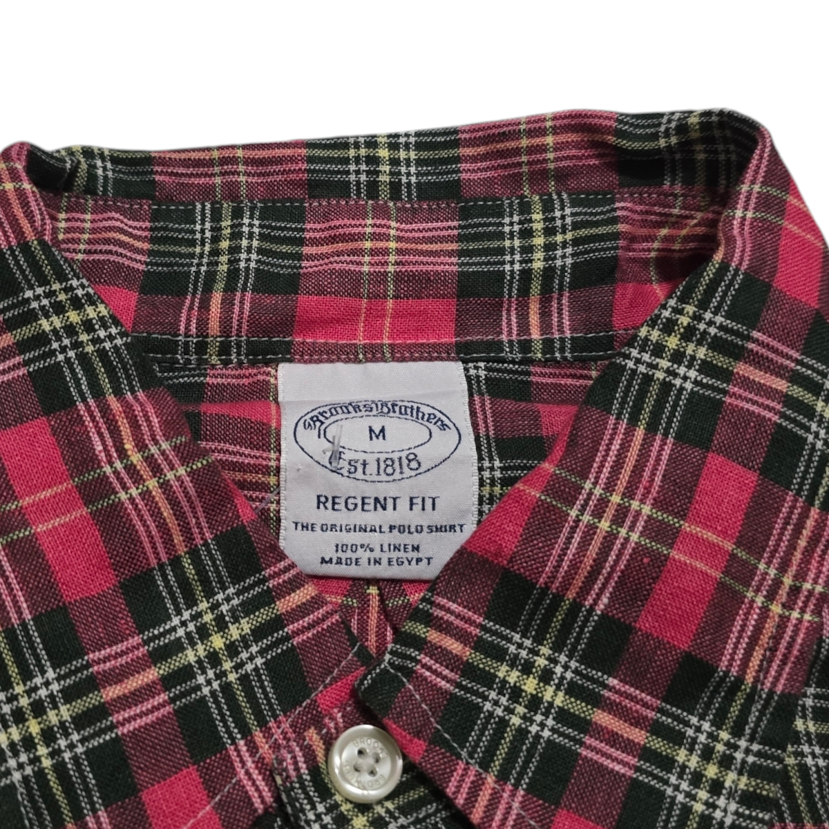 Camisa Brooks Brothers Mediana M Regent Fit Cuadro Negro