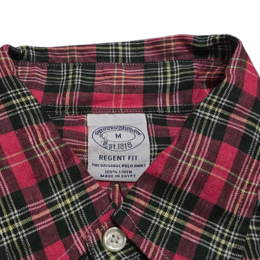 Camisa Brooks Brothers Mediana M Regent Fit Cuadro Negro