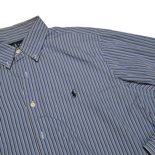 Camisa Ralph Lauren Grande Classic Fit Lineas Azules