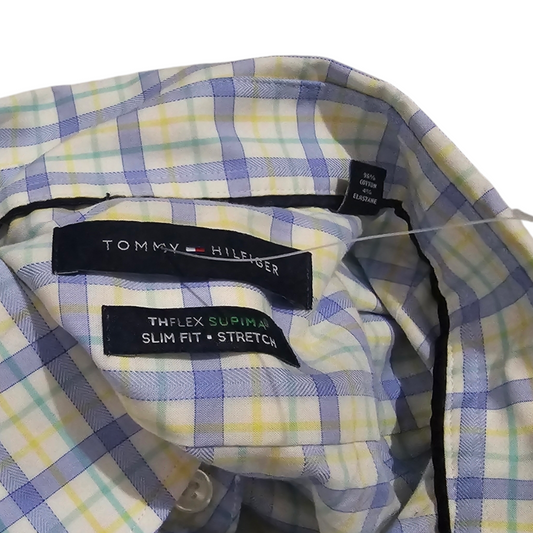 Camisa Tommy Hilfiger Mediana M 15 1/2 34-35 Slimfit Cuadro