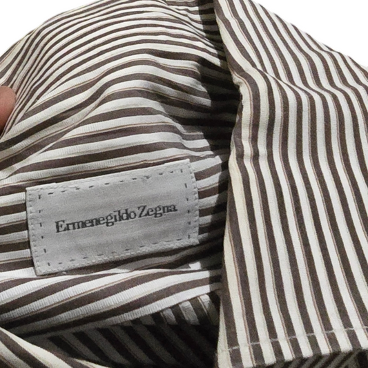 Camisa Emernegildo Zegna Mediana M Lineas Blanca