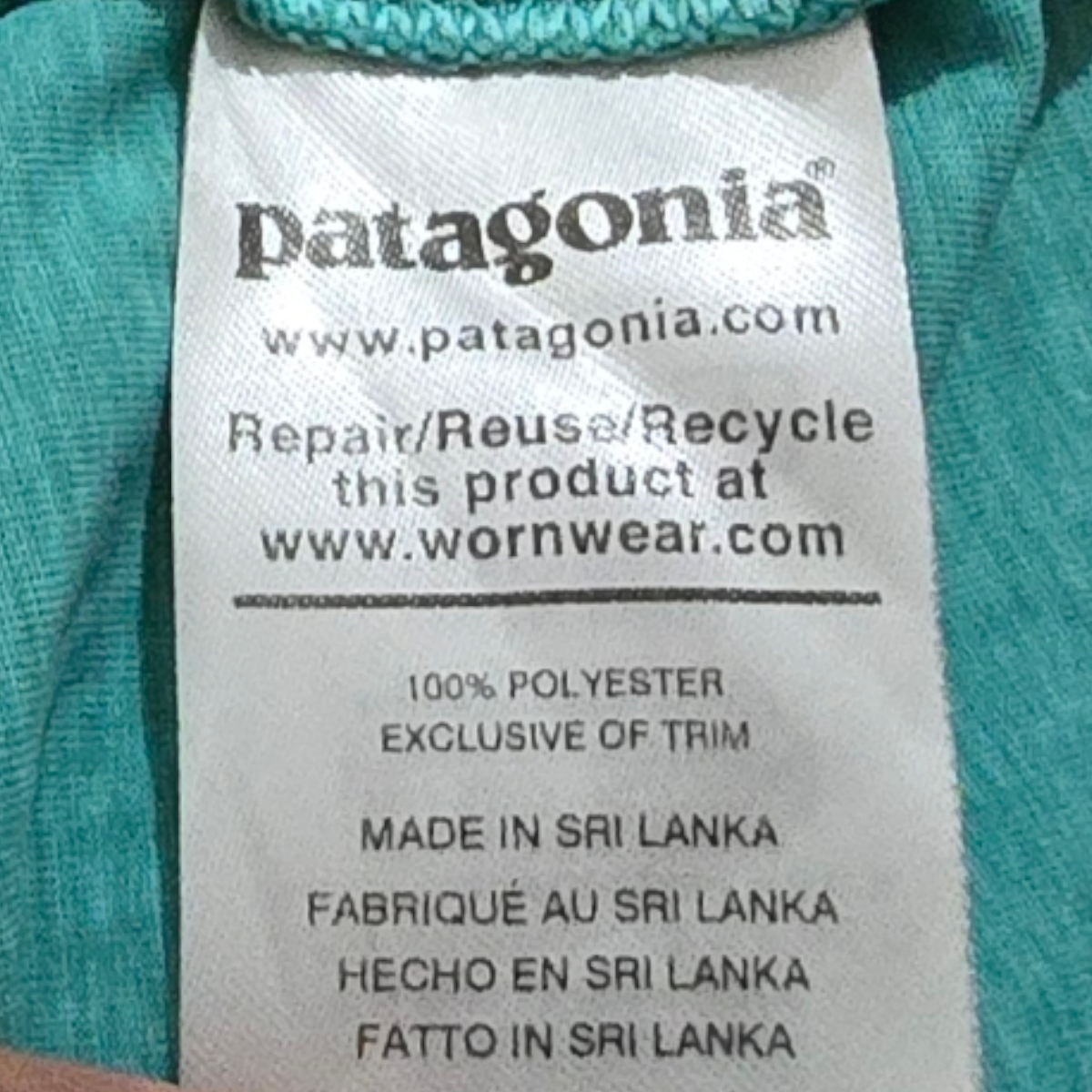 Playera Patagonia Xgrande Xl Turquesa Capilene
