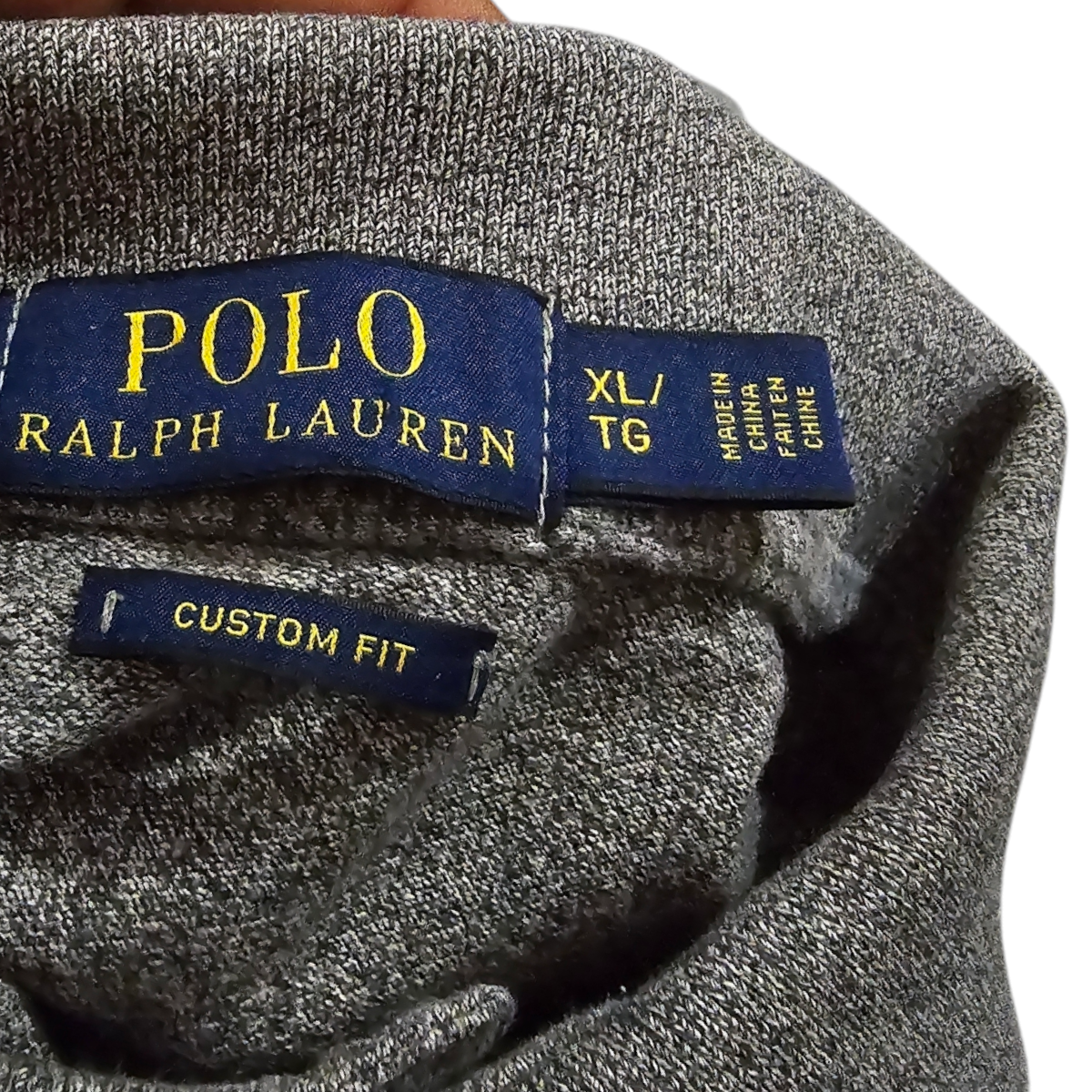 Playera Polo Ralph Lauren Xgrande Gris Pony Rojo Custom Fit
