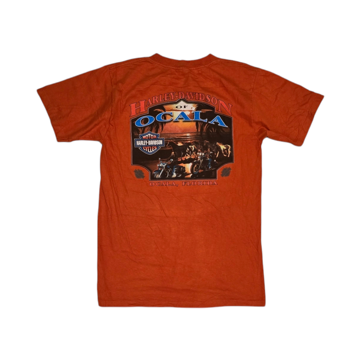 Playera Harley Davidson Mediana M Naranja