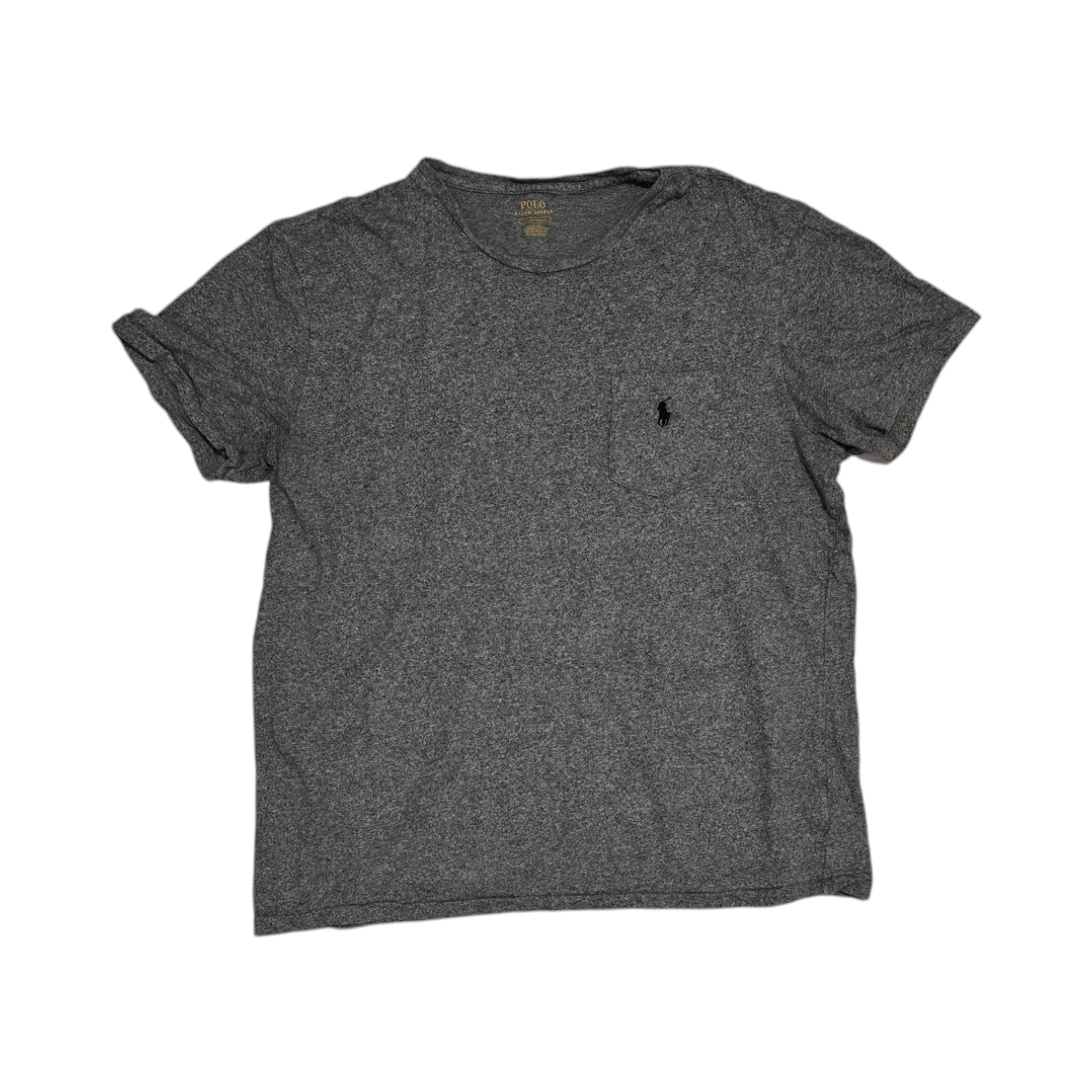 Playera Ralph Lauren Grande L Gris Pony Negro
