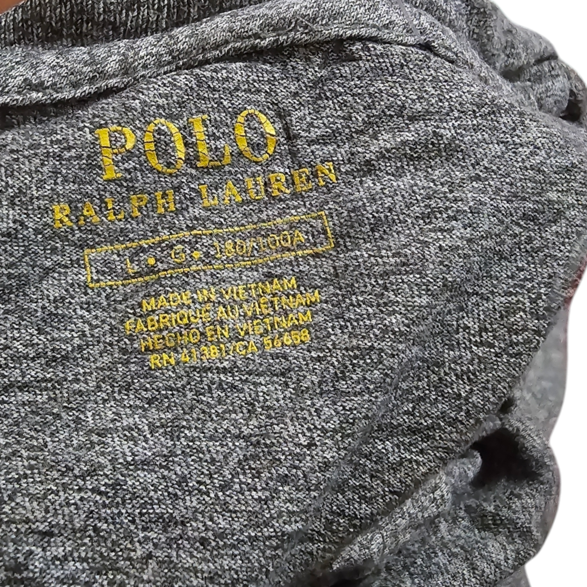 Playera Ralph Lauren Grande L Gris Pony Negro