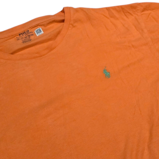 Playera Ralph Lauren 2xl Classic Fit Naranja Pony Verde