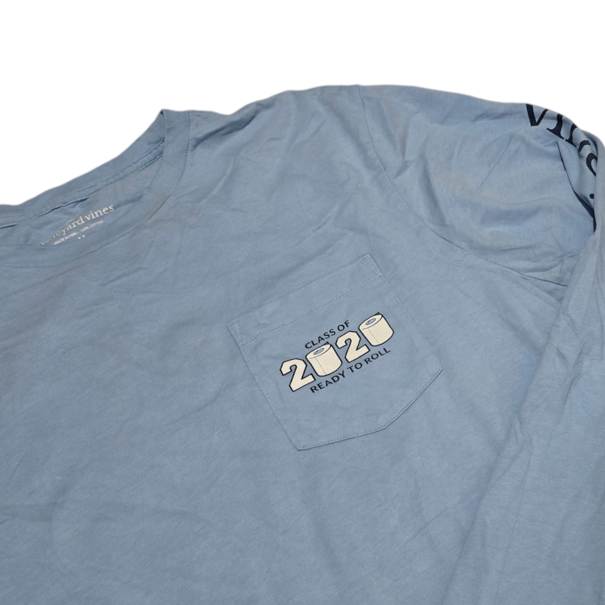Playera Manga Larga Vineyard Vines Mediana M Azul Claro