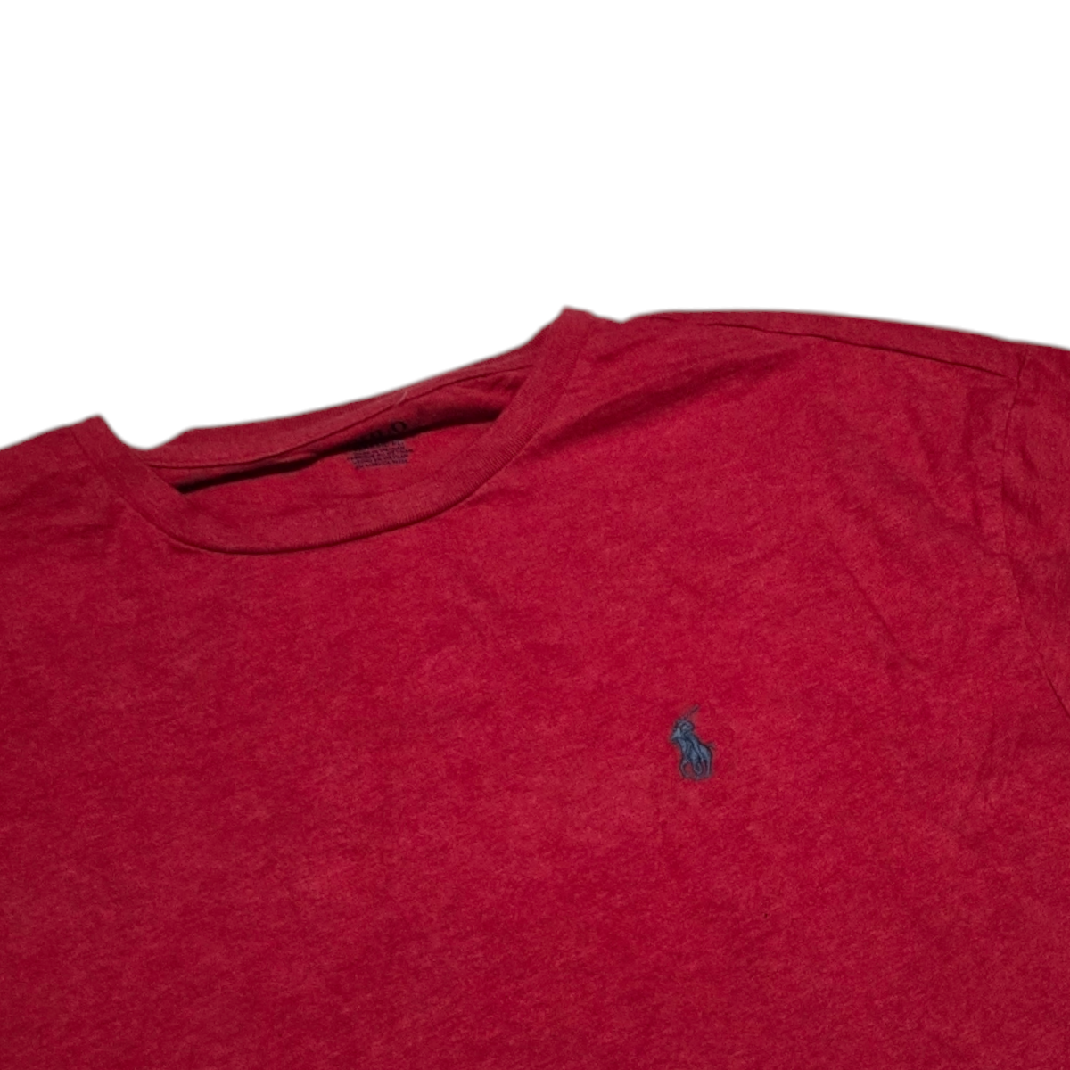 Playera Ralph Lauren Classic Fit Grande L Roja Pony Azul (Usado)