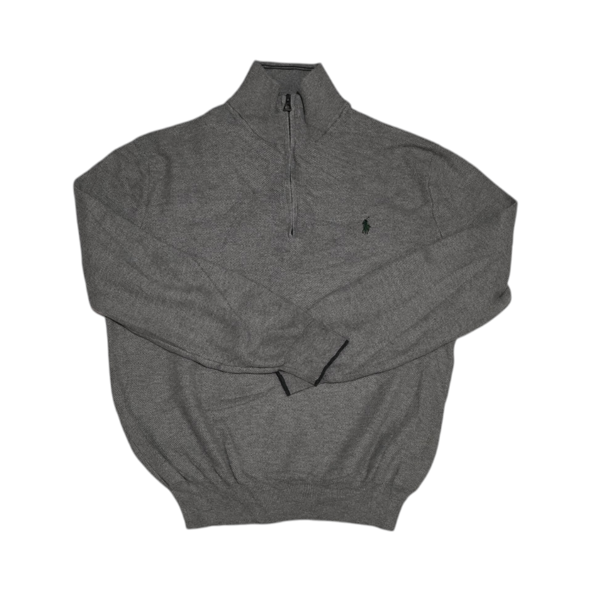Sueter Ralph Lauren Pimma Cotton Grande L Gris Pony Negro