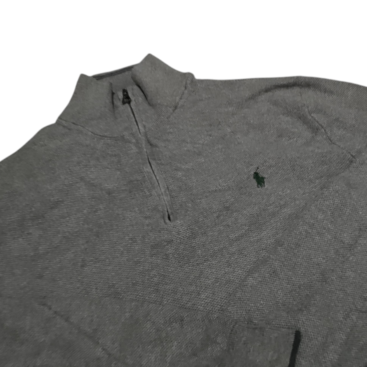 Sueter Ralph Lauren Pimma Cotton Grande L Gris Pony Negro