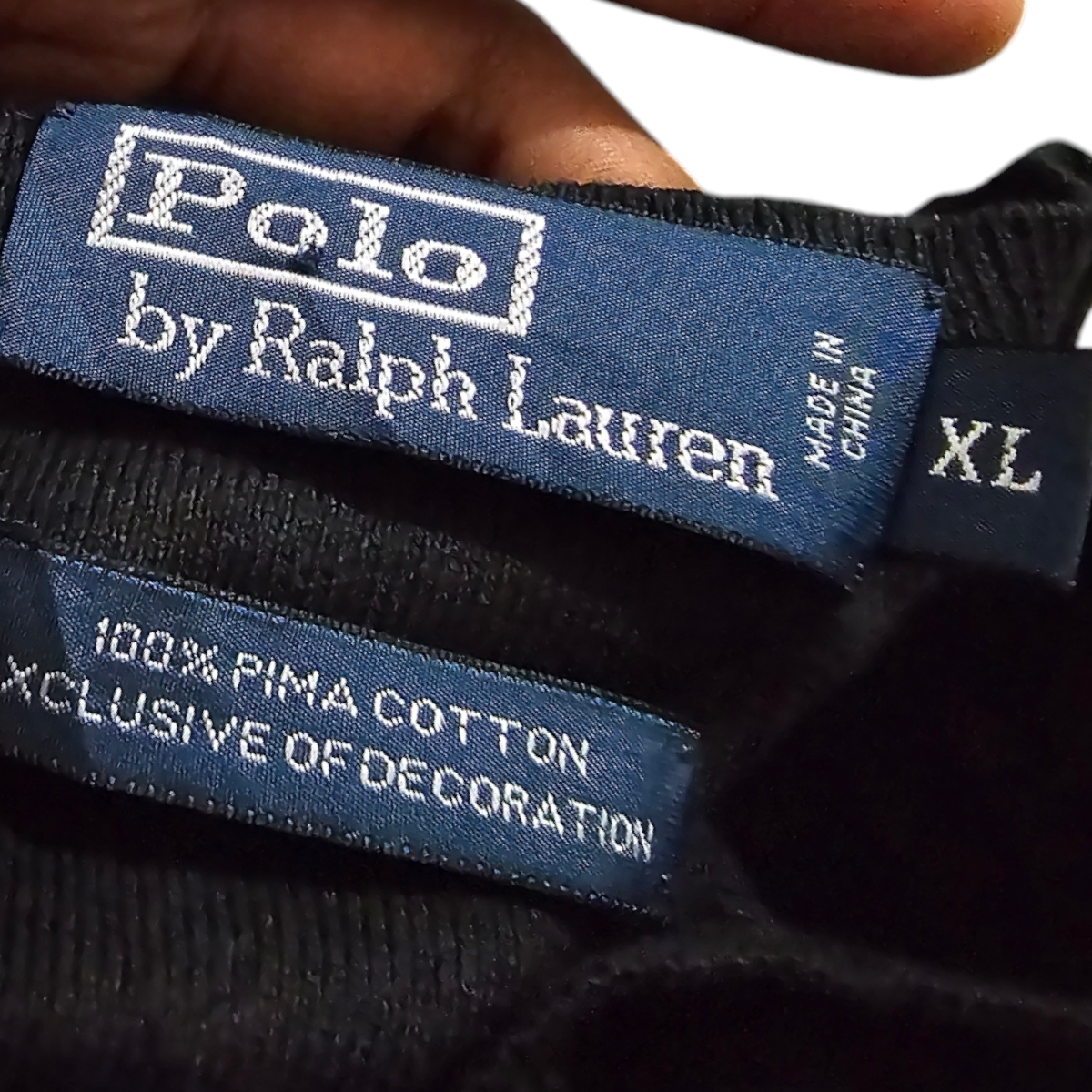 Sueter Ralph Lauren Xgrande Xl Negro Pony Morado (Usado)