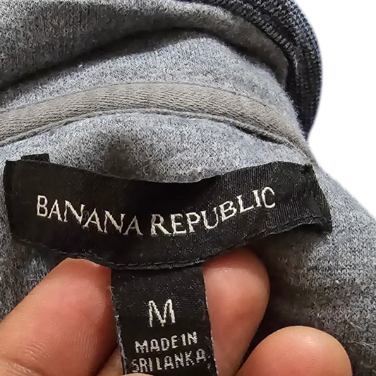 Sueter Medio Cierre Banana Republic Mediana M Gris (Usado)