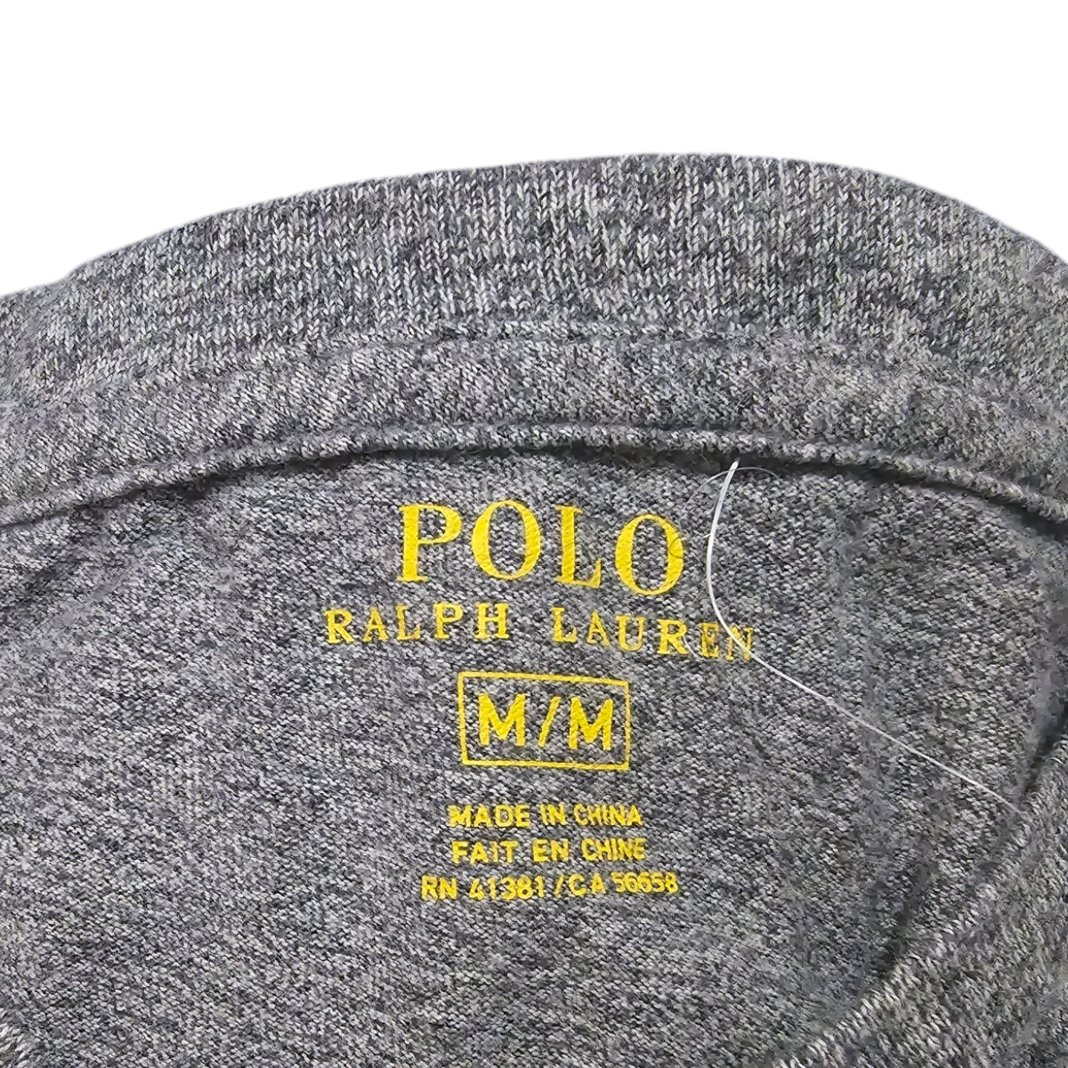 Playera Manga Larga Ralph Lauren Mediana M Gris Pony Negro