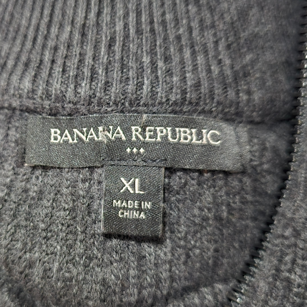 Sueter Cierre Banana Republic Xgrande Xl Gris Oscuro