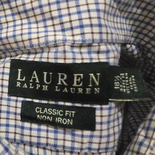 Camisa Ralph Lauren Grande L 16 1/2 Classic Fit Cuadro