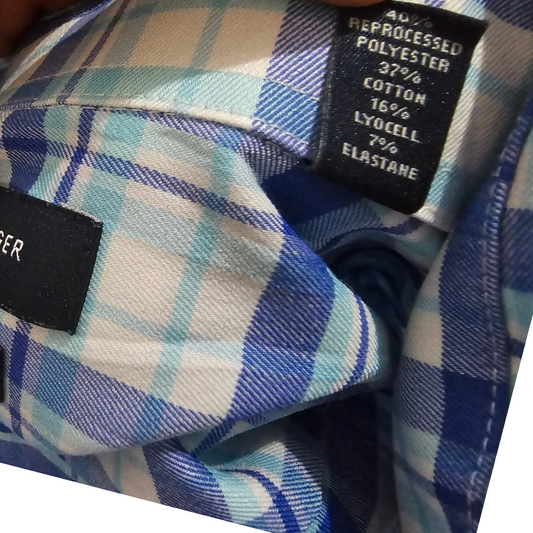 Camisa Tommy Hilfiger Xgrande 17 32-33 Athletic Fit Cuadro