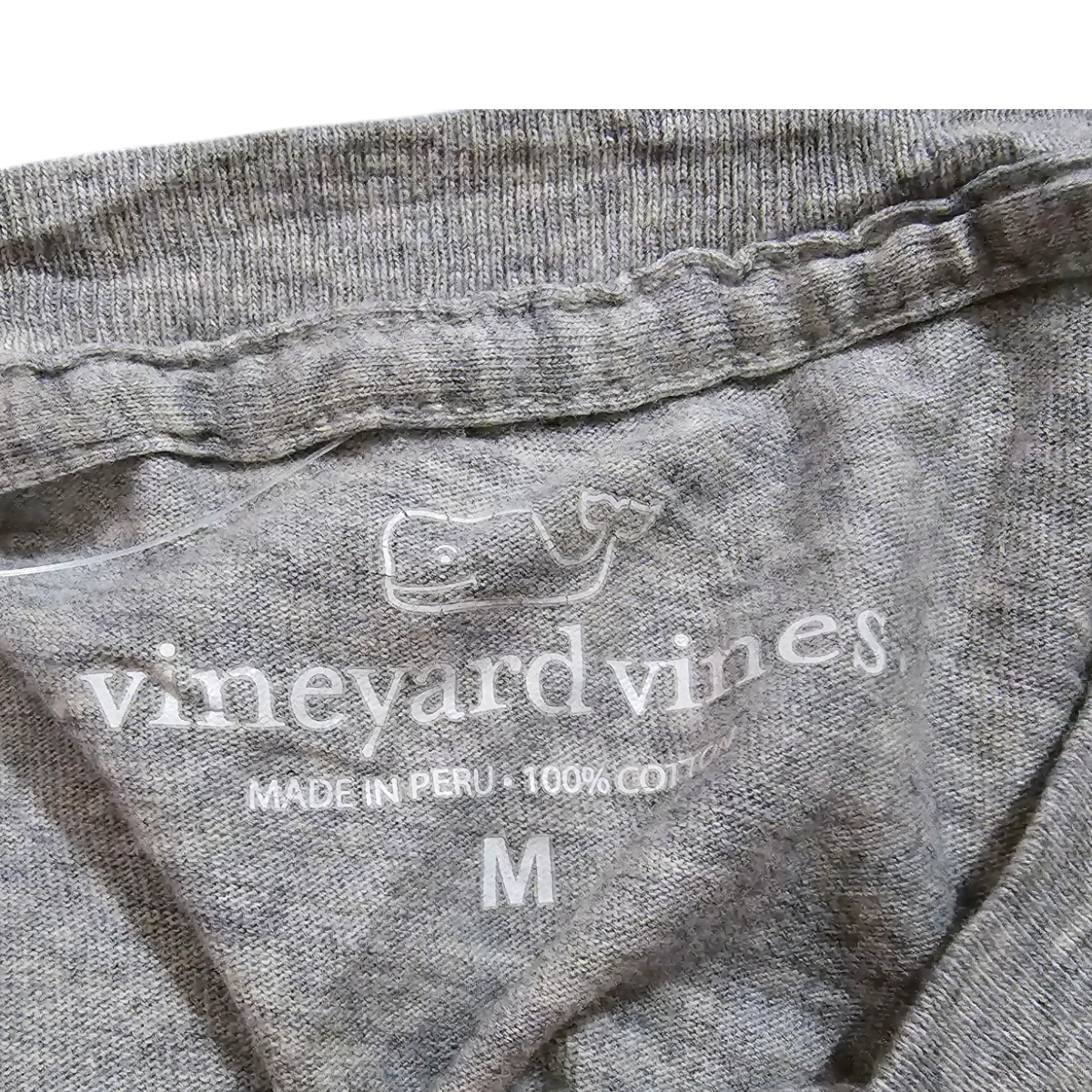Playera Manga Larga Vineyard Vines Mediana M Gris Navidad