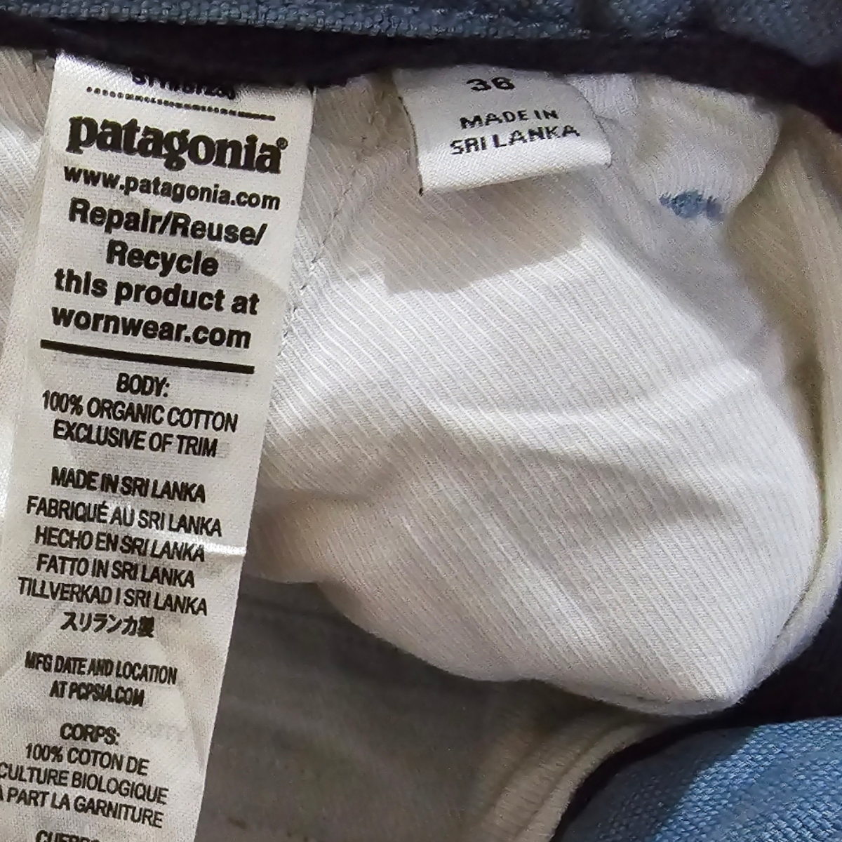 Bermuda Patagonia Talla 36 Azul Metalico