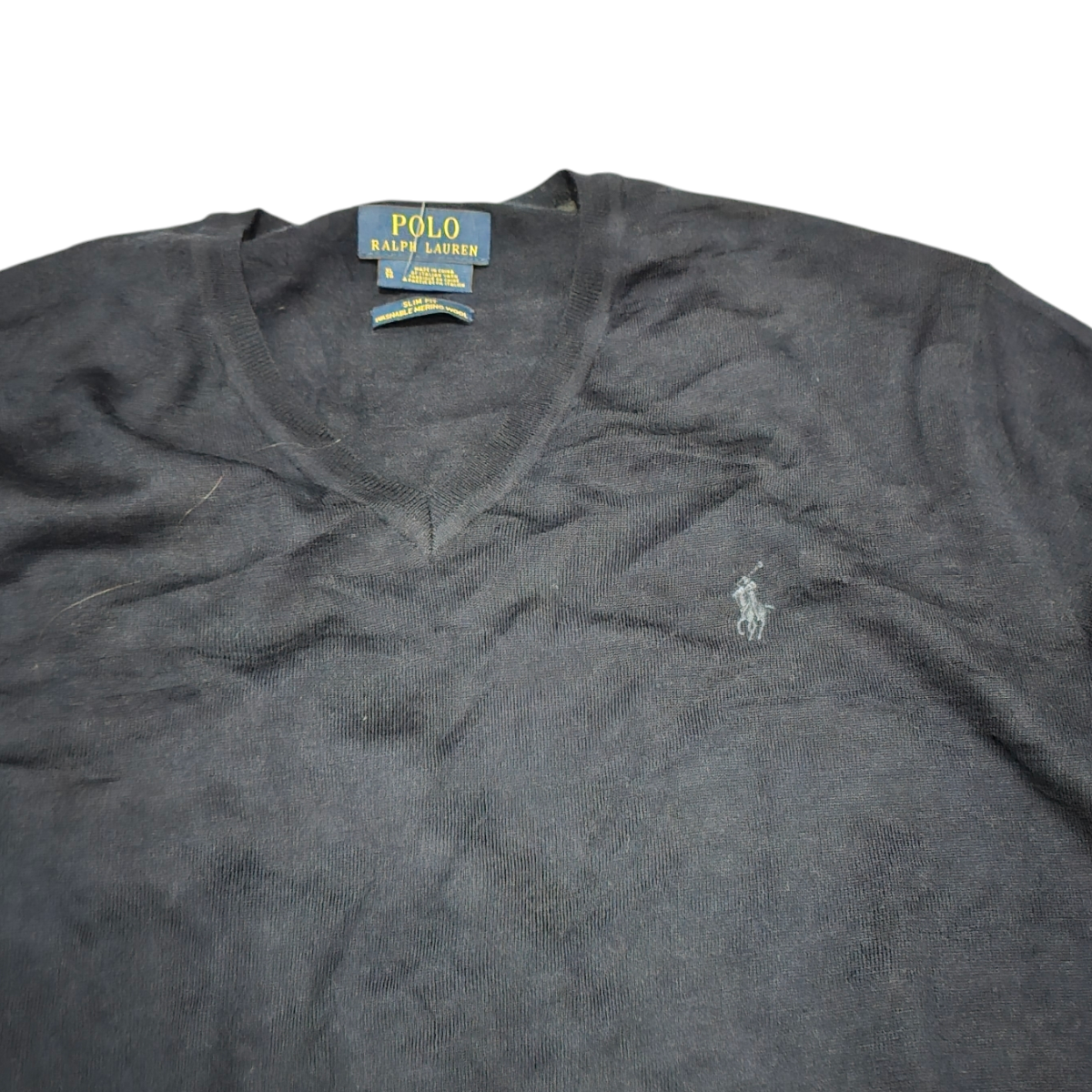 Sueter Ralph Lauren Xgrande Xl Azul Slimfit Lana