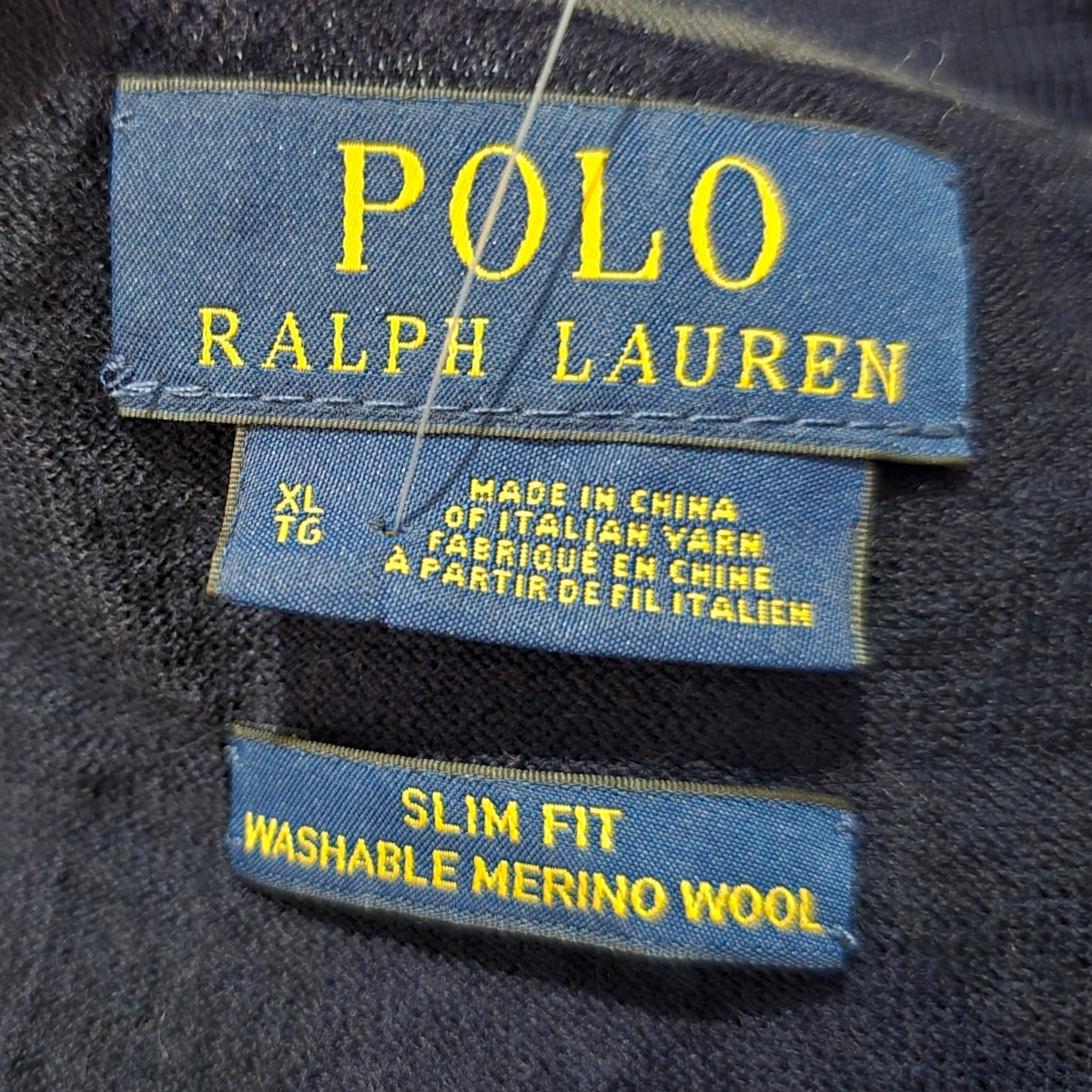 Sueter Ralph Lauren Xgrande Xl Azul Slimfit Lana