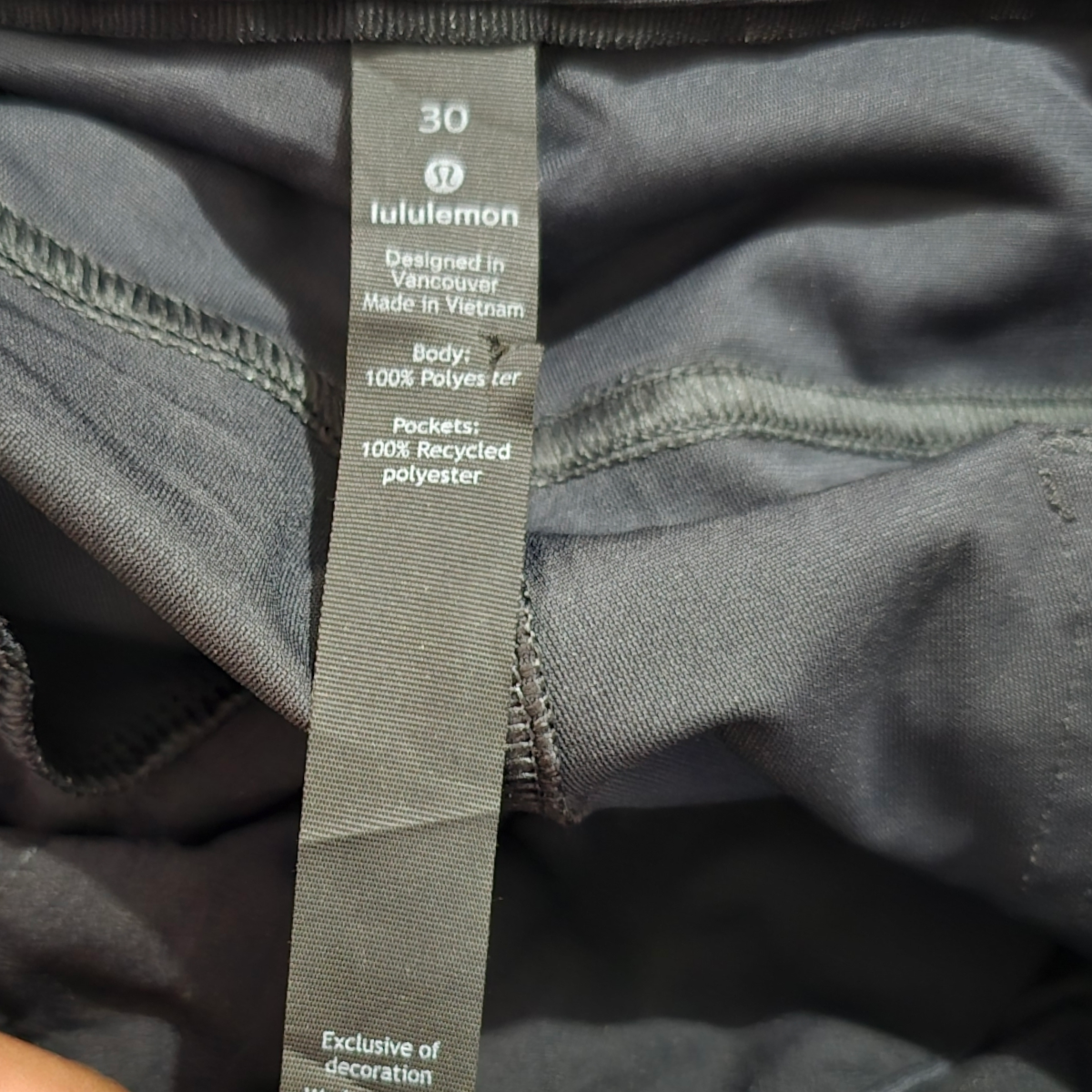 Pantalon Deportivo Lululemon Talla 30 Negr