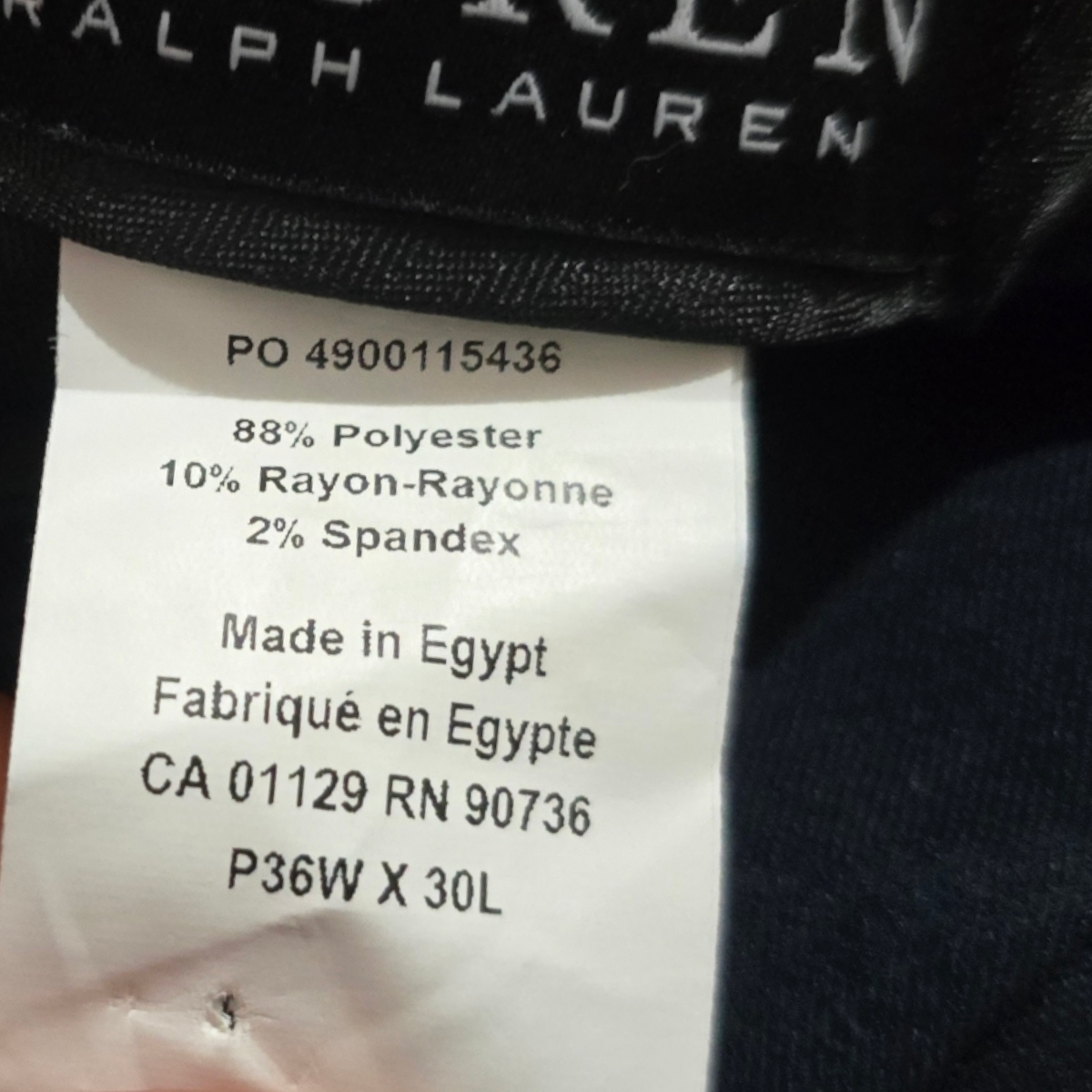 Pantalon Ralph Lauren 36x30 Recto Azul