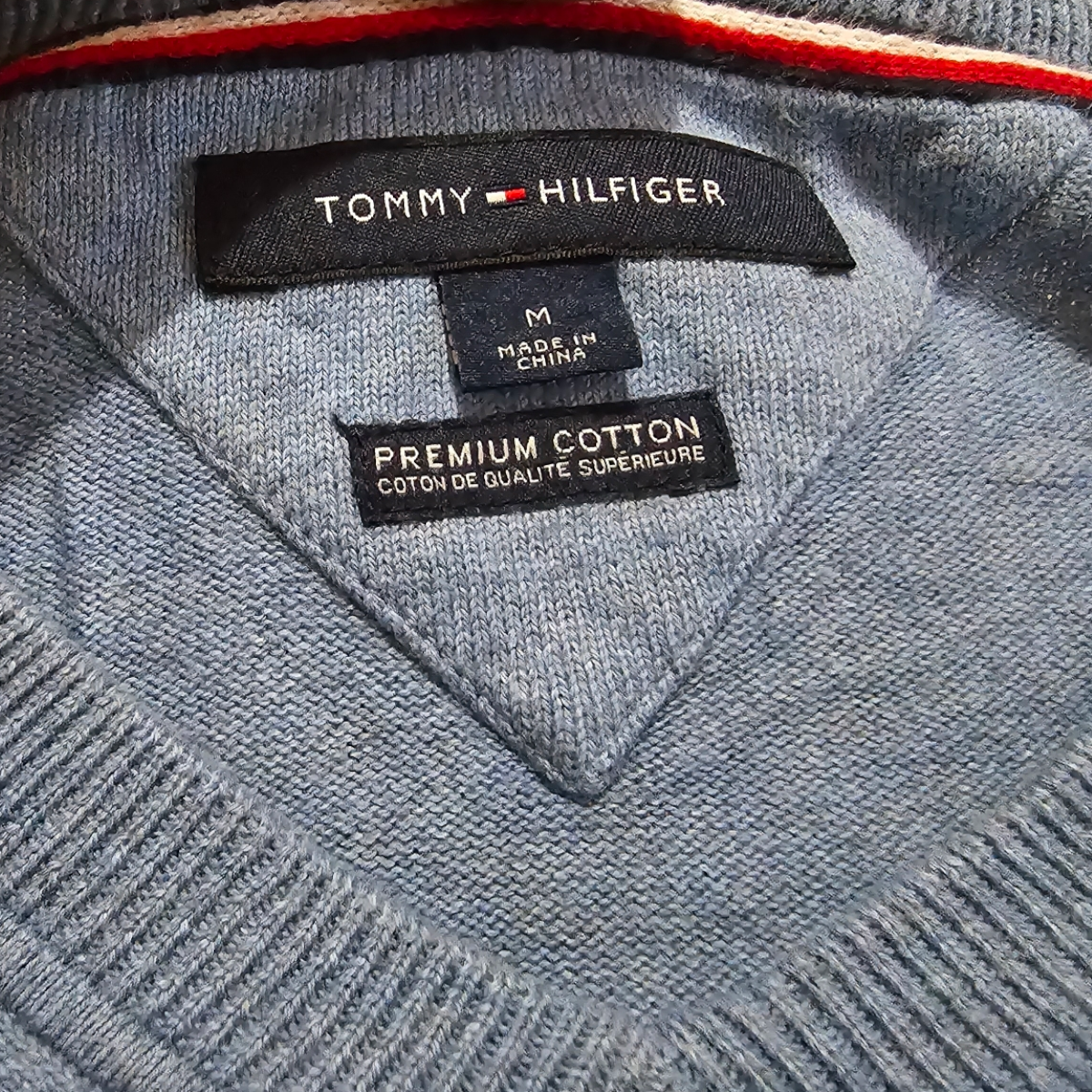 Sueter Tommy Hilfiger Mediana M Azul Algodon Premium