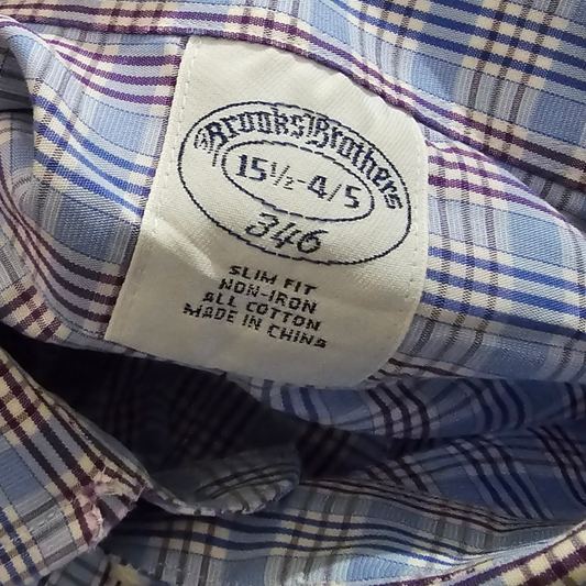 Camisa Brooks Brothers Mediana 15 1/2 4-5 Slimfit Azul