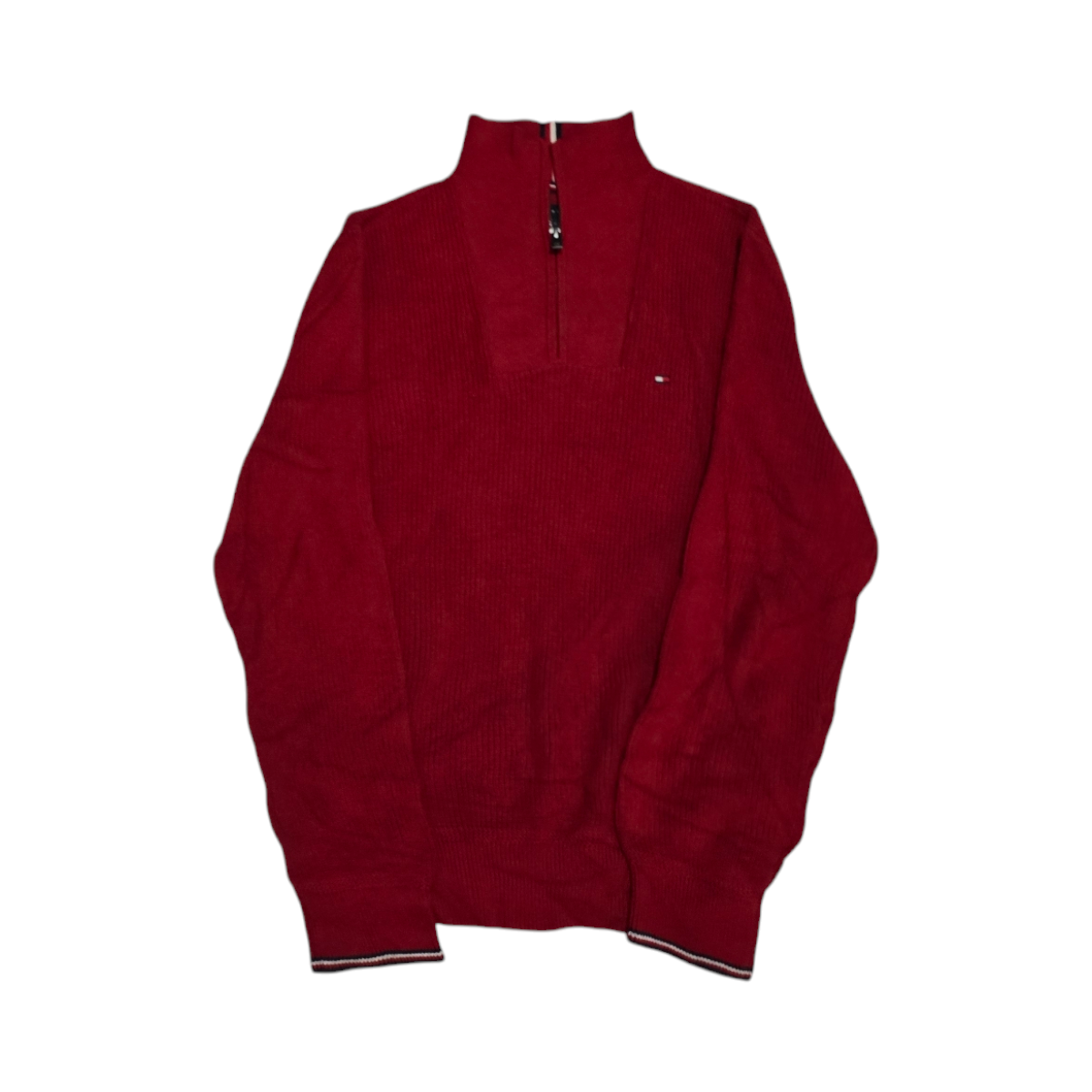 Sueter Tommy Hilfiger Mediana M Rojo Cuello Alto