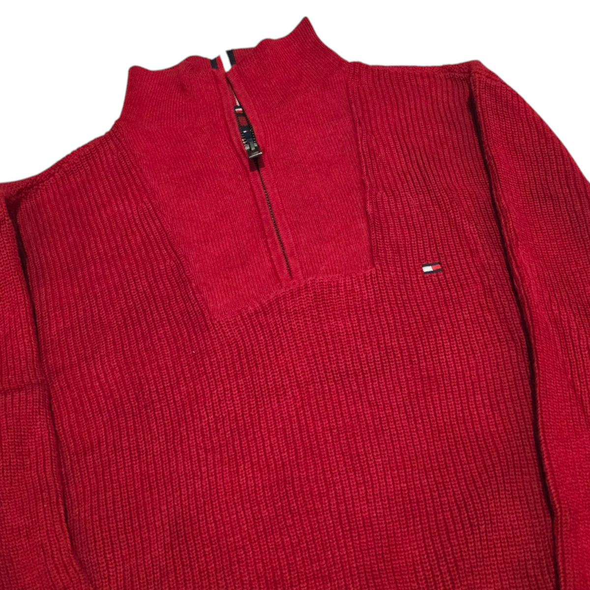 Sueter Tommy Hilfiger Mediana M Rojo Cuello Alto