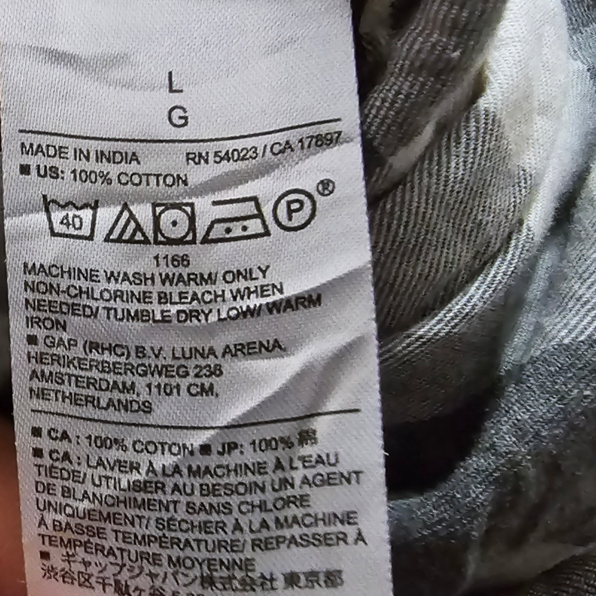 Camisa Banana Republic Grande L Untucked Fit Cuadro Gris