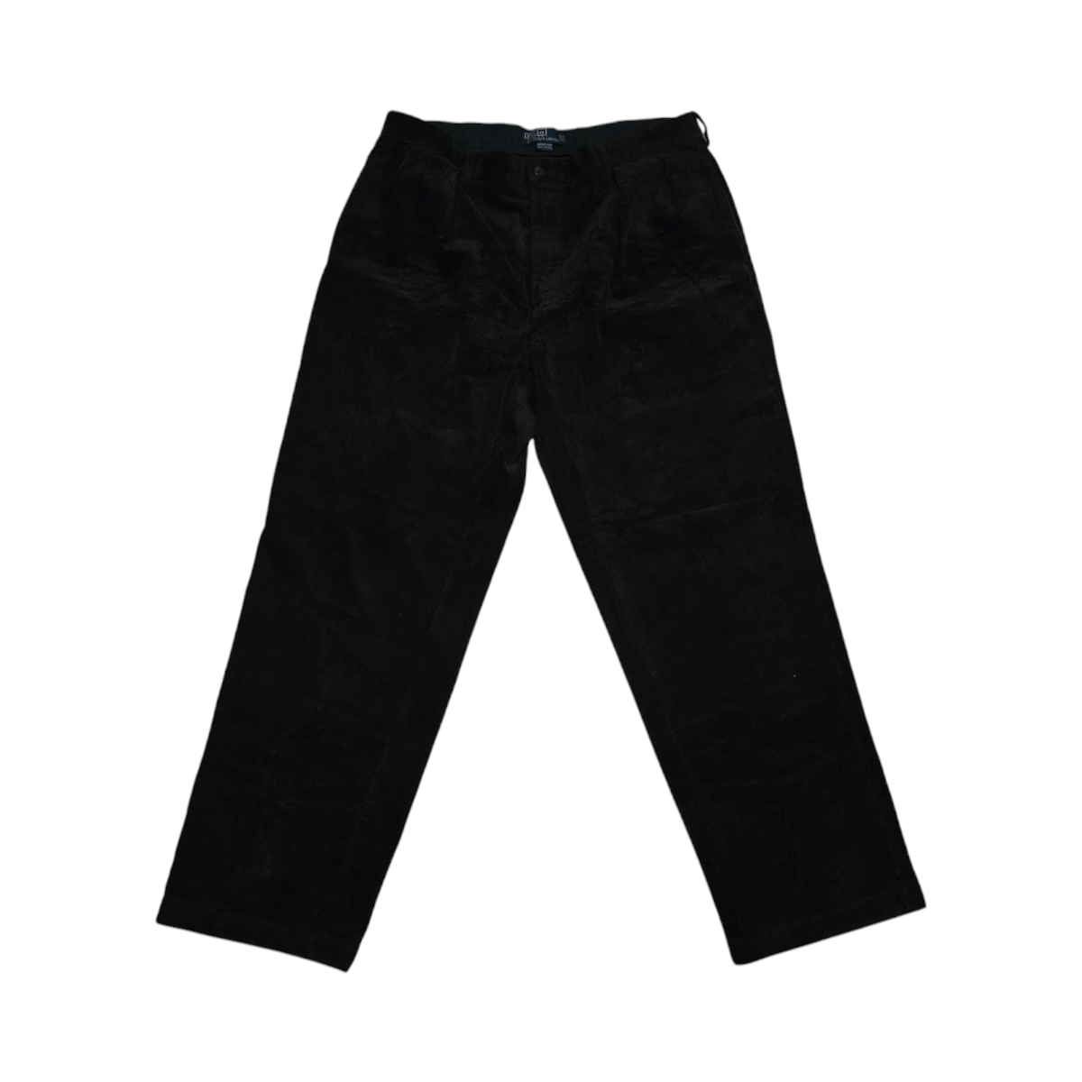 Pantalon Ralph Lauren 38x30 Recto Pana Negro (Usado)
