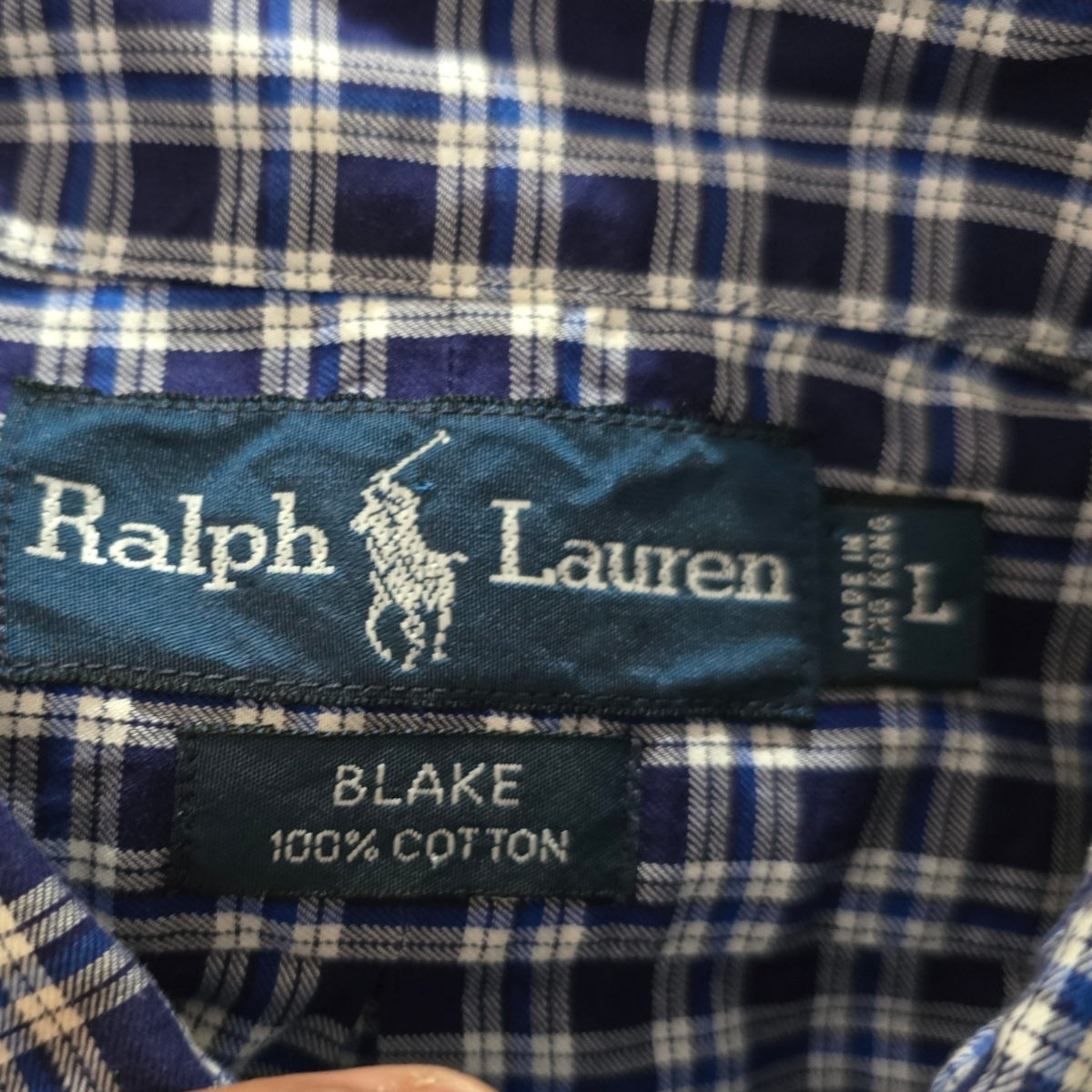 Camisa Ralph Lauren Grande L Blake Cuadro Azul