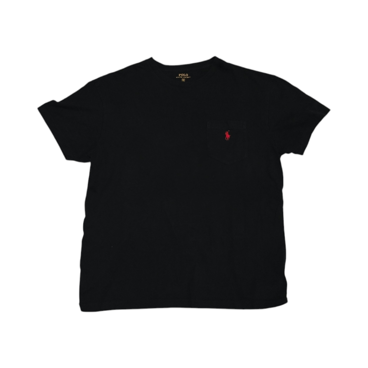 Playera Ralph Lauren Mediana M Negro Pony Rojo