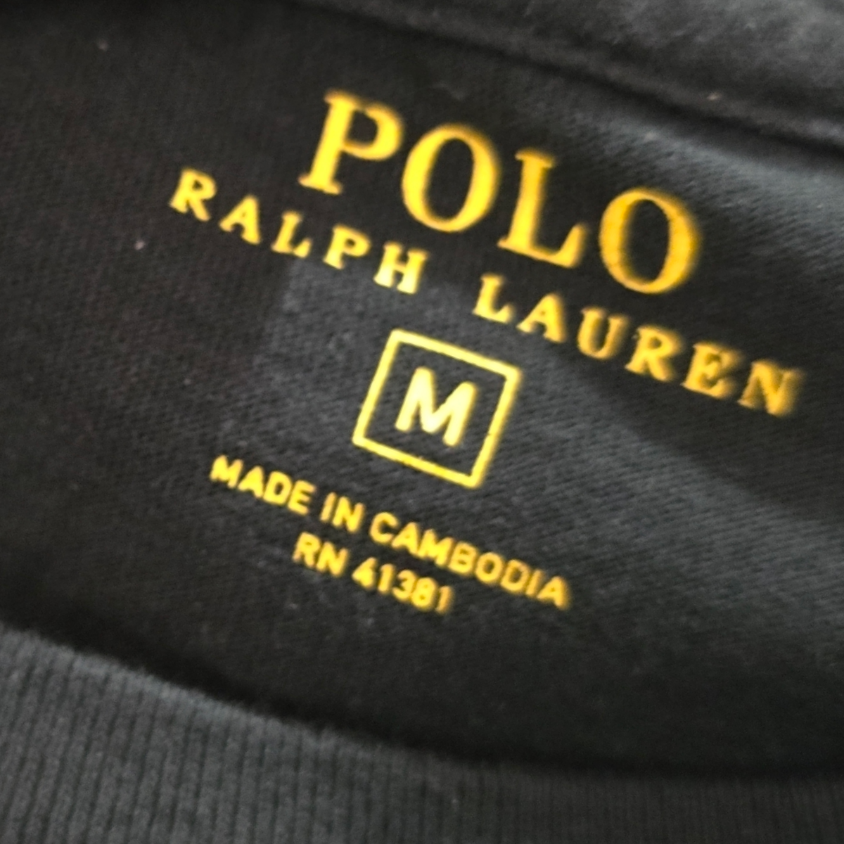 Playera Ralph Lauren Mediana M Negro Pony Rojo