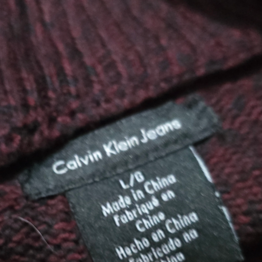 Sueter Calvin Klein Grande L Vino Medio Cierre