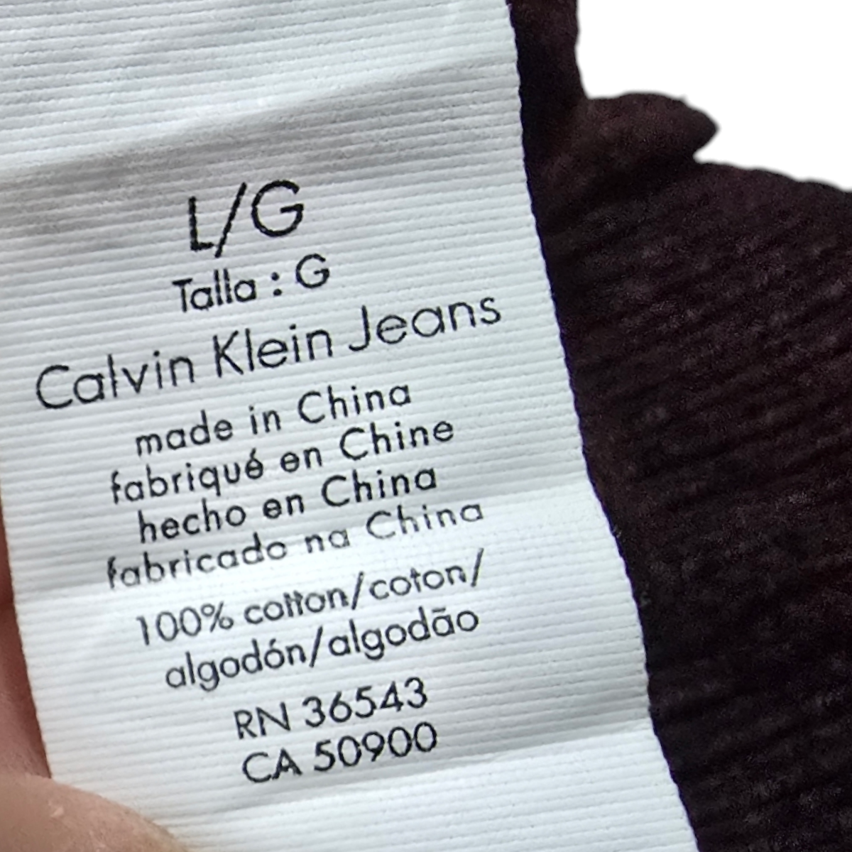 Sueter Calvin Klein Grande L Vino Medio Cierre