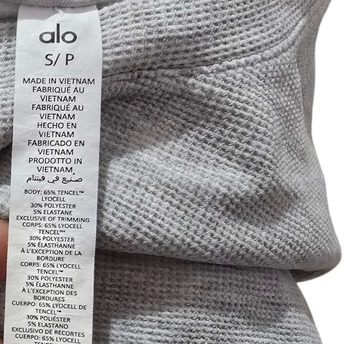 Playera Manga Larga Alo Yoga Chico S Gris