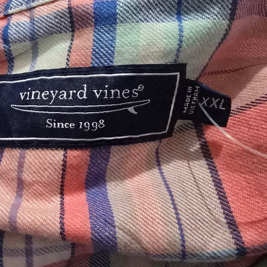 Camisa Vineyard Vines Talla Xxl Coral Cuadros