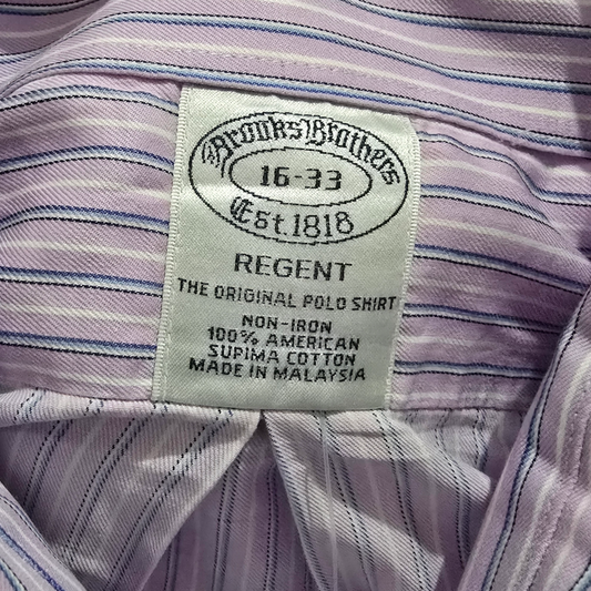 Camisa Brooks Brothers Grande 16 33 Regent Morado Lineas
