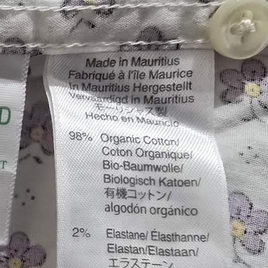 Camisa J.crew Mediana M Slimfit Blanca Flores