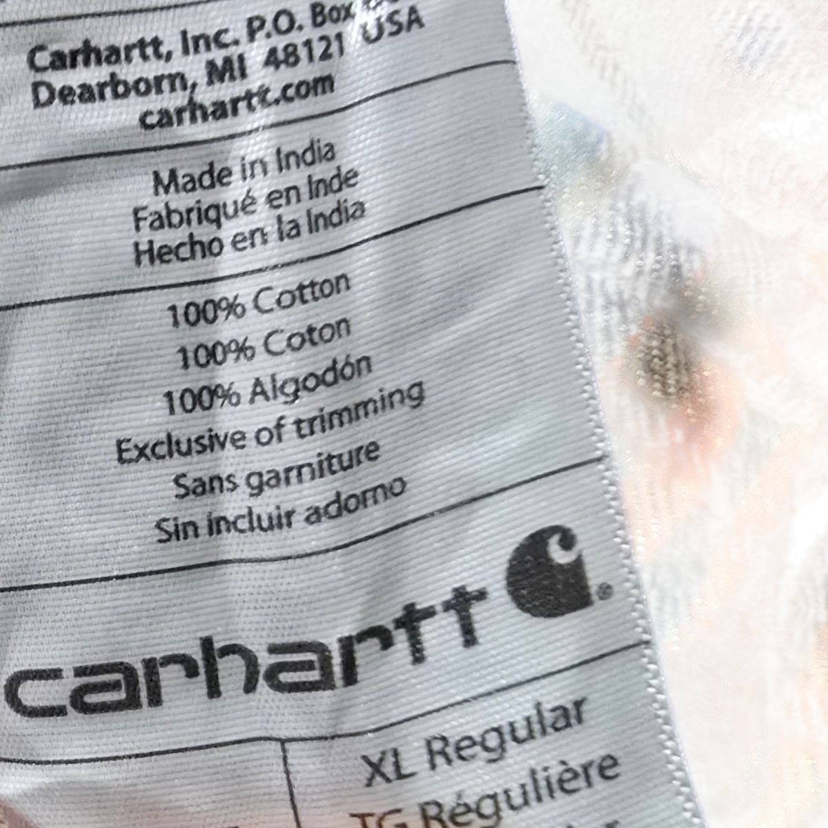 Camisa Carhartt Relaxedfit Xgrande Xl Cuadro Cafe Y Naranja