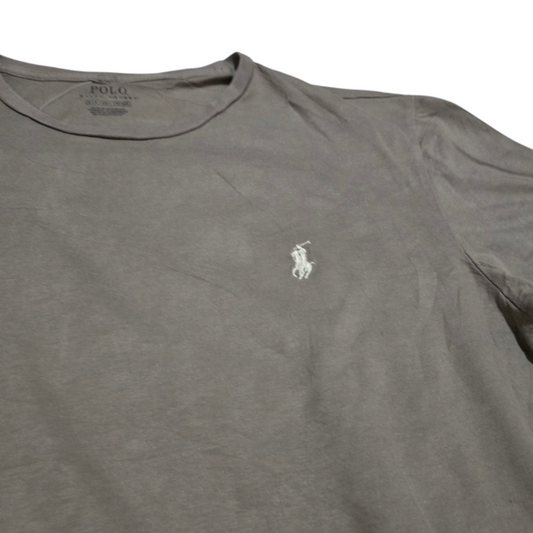 Playera Ralph Lauren Chica S Gris Deslavado